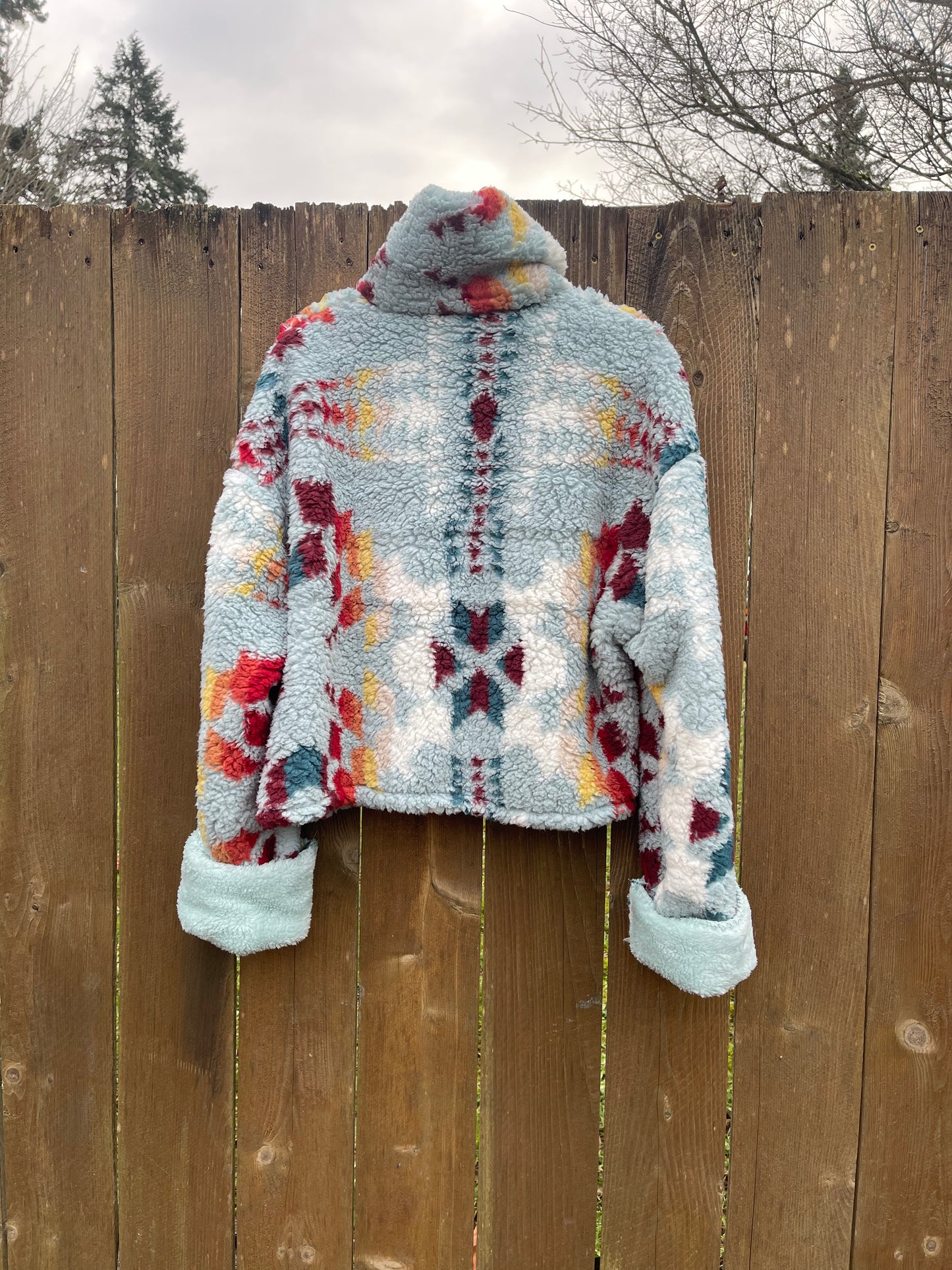Cropped Blanket Coat