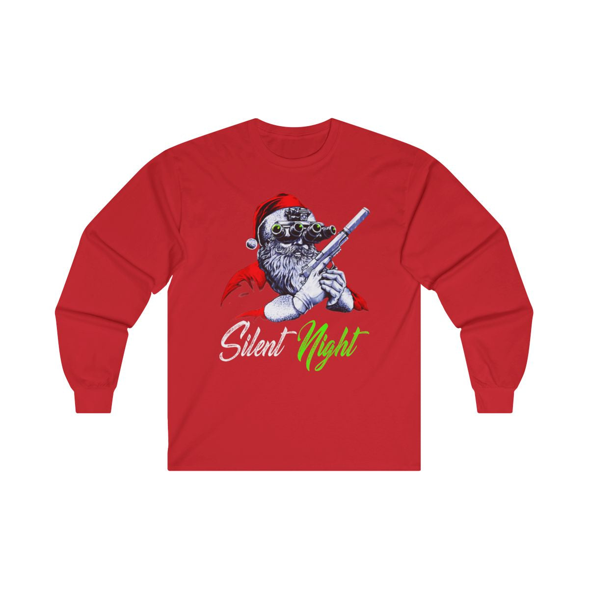 Silent Night Santa Long Sleeve Tee