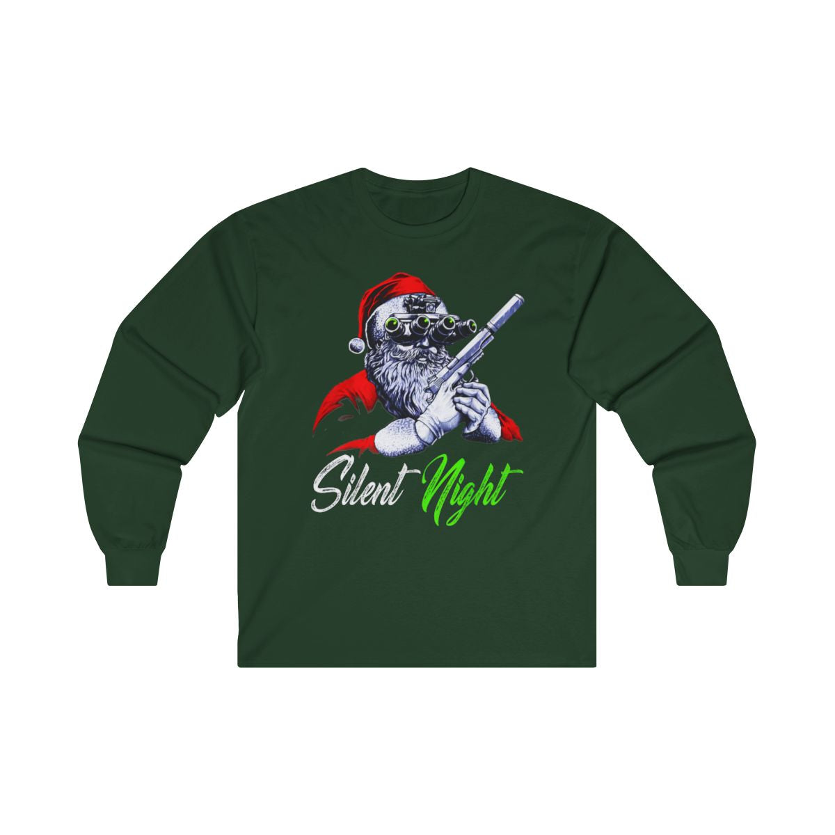 Silent Night Santa Long Sleeve Tee