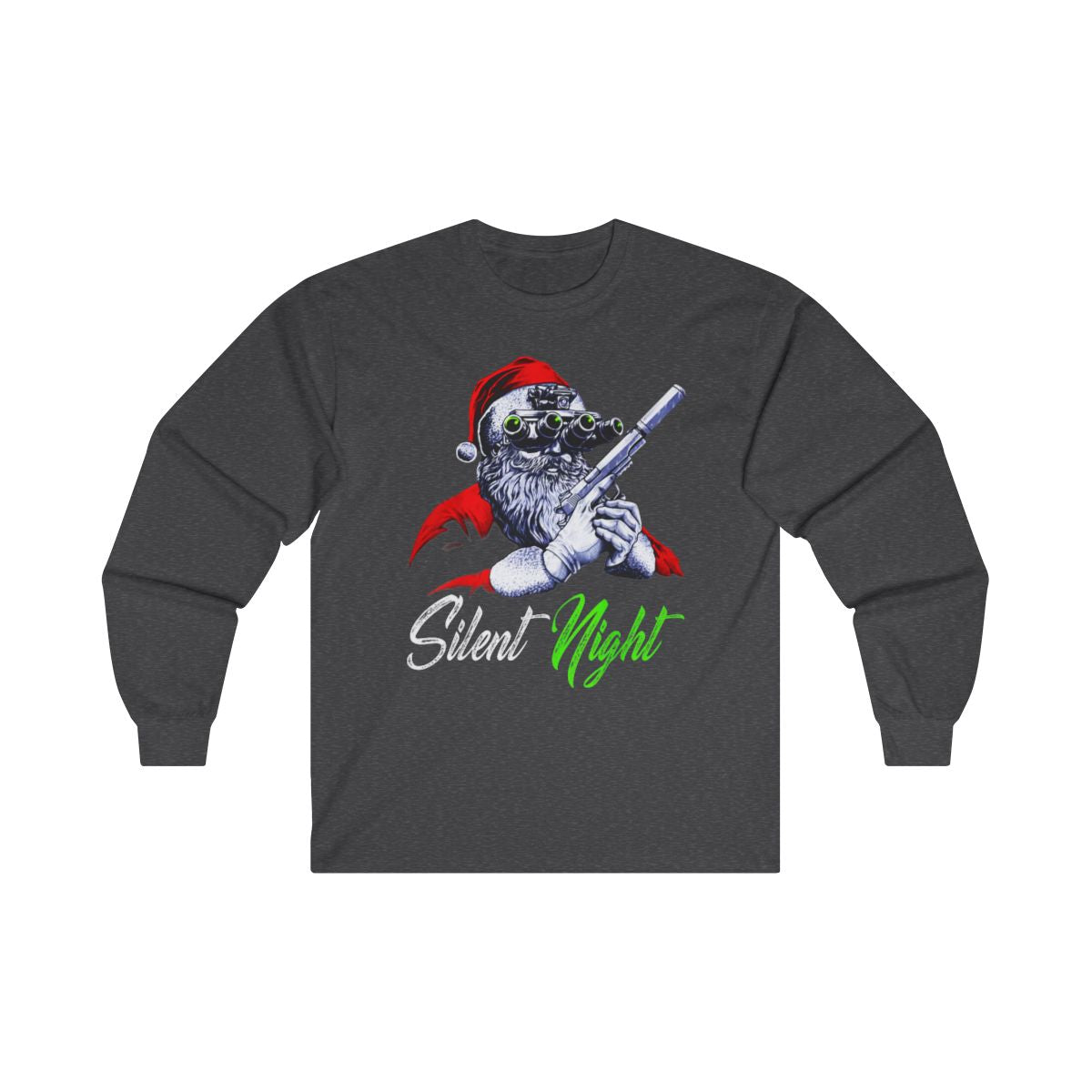 Silent Night Santa Long Sleeve Tee