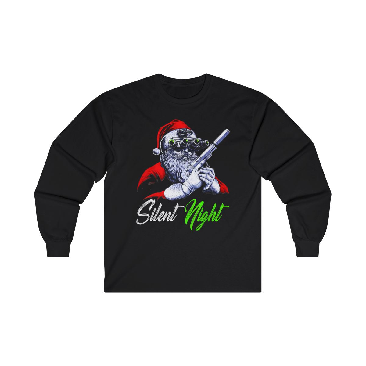 Silent Night Santa Long Sleeve Tee