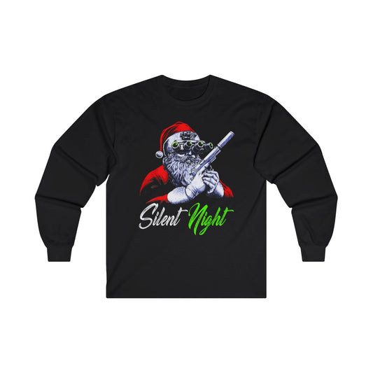 Silent Night Santa Long Sleeve Tee
