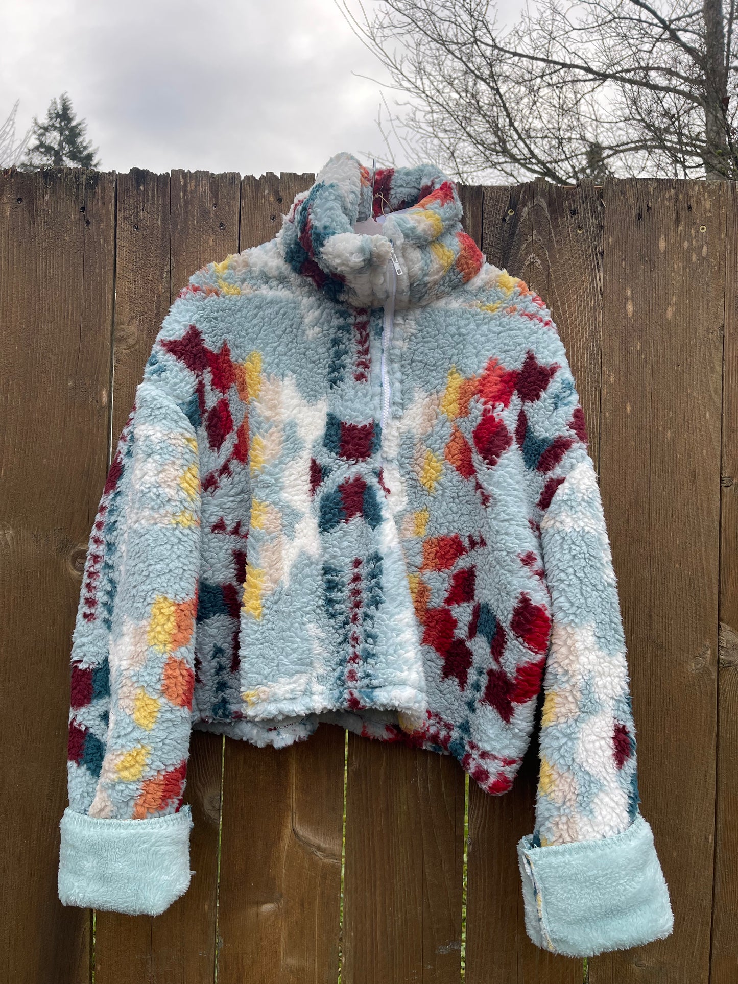 Cropped Blanket Coat