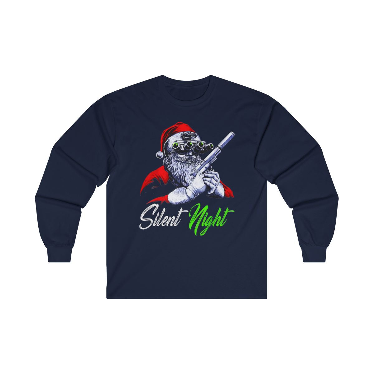 Silent Night Santa Long Sleeve Tee