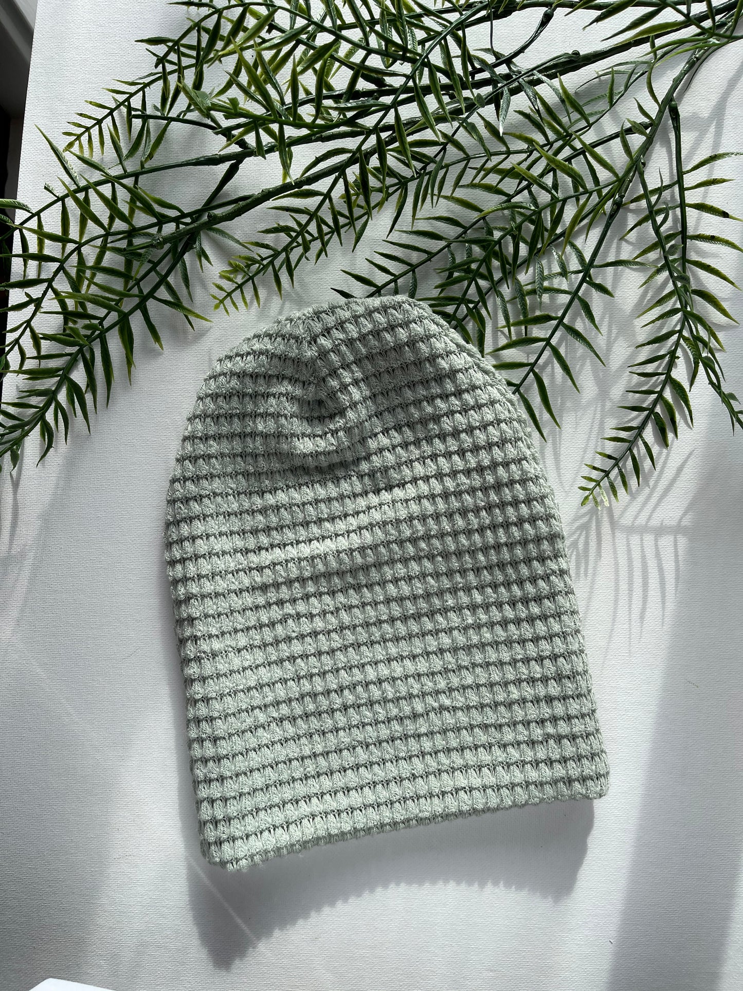 Light Sage Waffle Knit